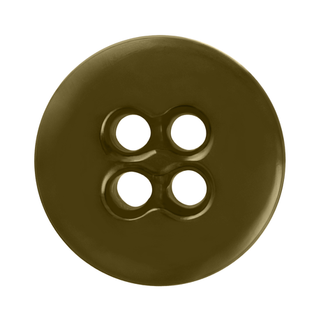 The Suspender Brace Pant Buttons are round, olive-green buttons with four center holes, perfect for military spec brace buttons or for use on button-on suspenders.