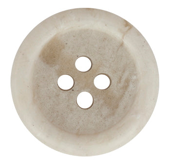 Regular Suit Buttons: round, beige with four holes and a subtle marbled finish—perfect as a stylish replacement button.