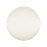A round, plain white textured Tuxedo Suit Button on a white background, ideal for pairing with formalwear accents like black satin tuxedo buttons.