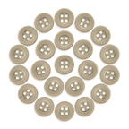 Twenty-four Workshop Uniform Shirt Buttons in tan, arranged in a circle on a white background.