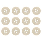 Twelve khaki, four-hole Khakis, Chinos and Casual Cotton Pant Buttons arranged in a 3x4 grid on a white background—ideal replacements for your favorite pants.