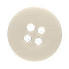 Khakis, Chinos and Casual Cotton Pant Buttons: Beige round nylon button with four holes, ideal for replacing pant buttons. Shown on a white background.