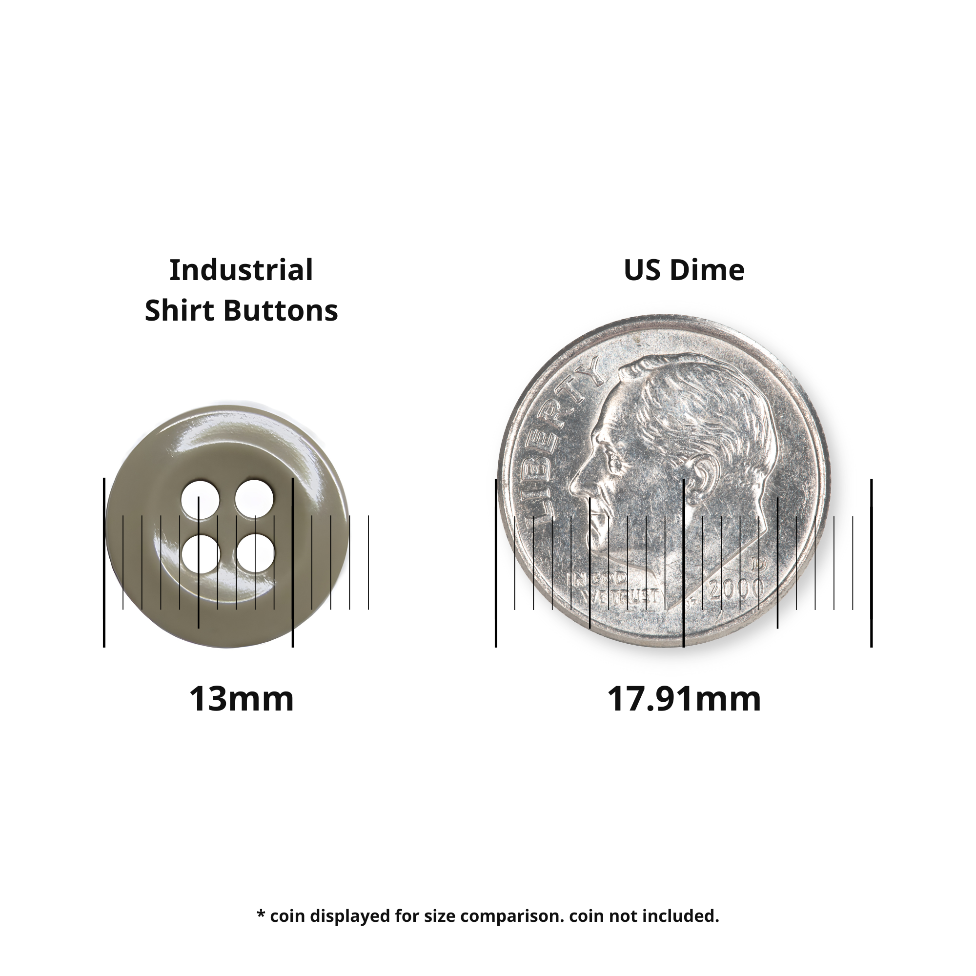 Work Shirt Buttons 22 Pack