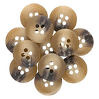 A cluster of Khakis, Chinos and Casual Cotton Pant Buttons in marbled brown and beige, arranged in an overlapping pattern.