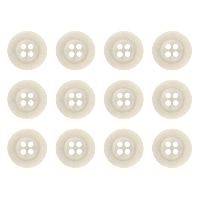 Twelve Khakis, Chinos and Casual Cotton Pant Buttons with four holes are arranged in a grid on a white background, perfect for use as replacement buttons.