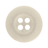 Khakis, Chinos and Casual Cotton Pant Buttons—beige round button with four holes, viewed from above on a white background. Ideal replacement for khaki or casual cotton pants.