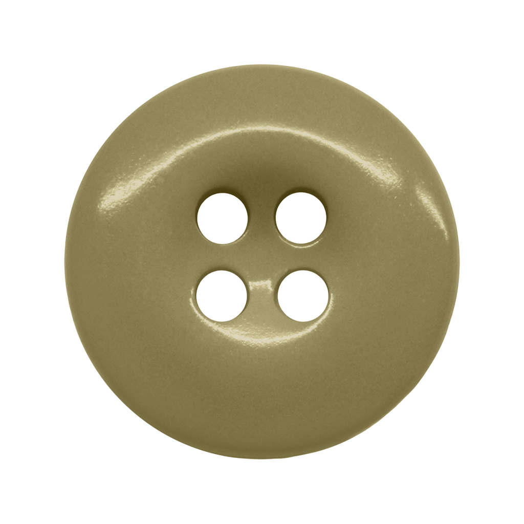 The Work Pants Buttons are round, four-hole, beige buttons with a smooth surface—perfect for industrial work pants thanks to their durable design.