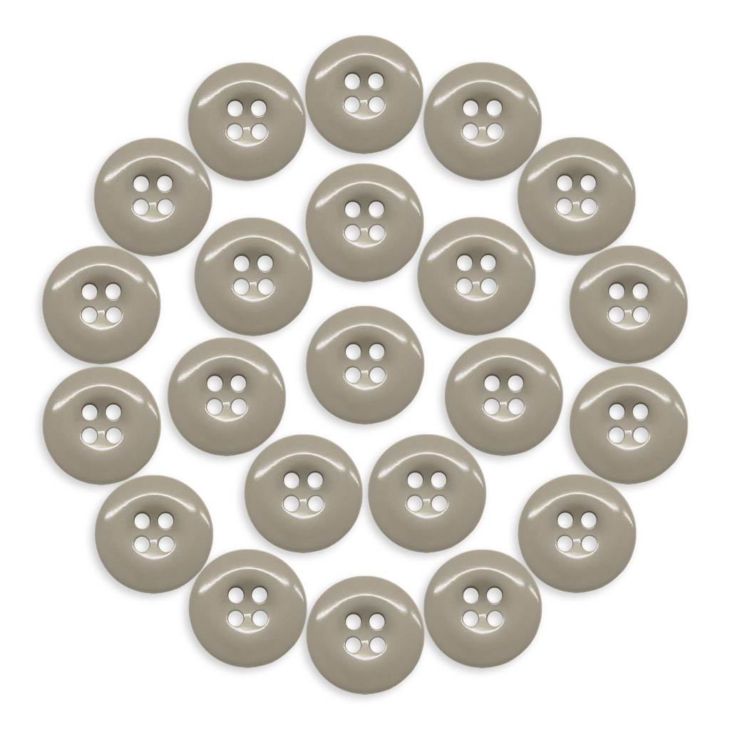 Twenty-four Work Pants Buttons in beige, arranged circularly on a white background—ideal replacement fasteners for industrial work pants.