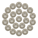 Twenty-four Work Pants Buttons in beige, arranged circularly on a white background—ideal replacement fasteners for industrial work pants.