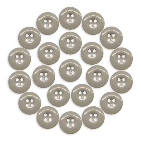 Twenty-four Work Pants Buttons in beige, arranged circularly on a white background—ideal replacement fasteners for industrial work pants.