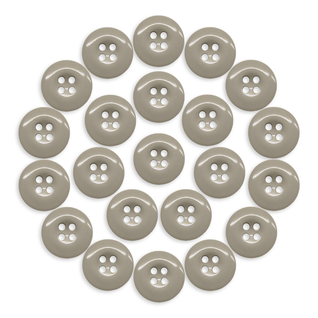 Twenty-four Work Pants Buttons in beige, arranged circularly on a white background—ideal replacement fasteners for industrial work pants.