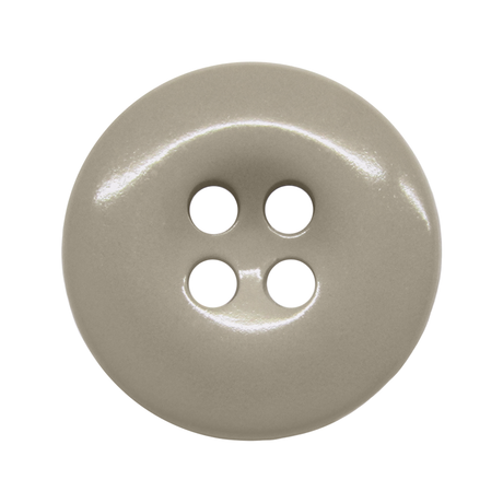 Work Pants Buttons: Military-grade, round light gray buttons with four holes, shown from above on a white background—perfect replacement fasteners for industrial work pants.