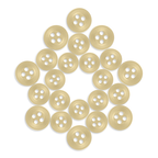 Twenty-four Replacement Shirt Buttons, made from durable poly-nylon, are arranged in a diamond shape on a white background—ideal for adding to any tailor’s kit.