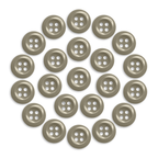 Twenty-two beige Work Shirt Buttons arranged in a circle on a white background.