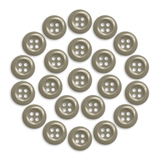 Twenty-four Work Shirt Buttons in beige are displayed in a circle on a white background.