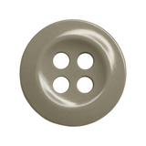 The Work Shirt Buttons are round, beige, four-hole buttons with a smooth, shiny finish—perfect as replacement or industrial work shirt buttons.