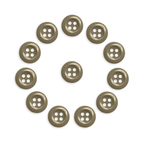 The Work Shirt Buttons 12 Pack features twelve industrial-strength buttons arranged in a circle with one centered, all on a white background.