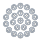 Twenty-four Workshop Uniform Shirt Buttons made of durable nylon, arranged in a circular pattern on a white background.