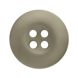 A top view of a round, beige Tactical Button made from fire-retardant melamine with four holes, displayed on a white background.