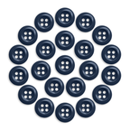 The Work Shirt Buttons 22 Pack features navy blue military spec buttons arranged in a circle on a white background.