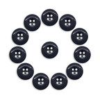 Twelve black Work Pants Buttons arranged in a neat circle on a white background.