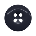 Work Pants Buttons: round, dark navy blue with four holes, shown on a white background—perfect for industrial work pants or as components in military-grade button sets.