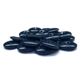A stack of Work Pants Buttons in dark blue military grade is arranged together on a white background.