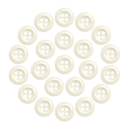 Twenty-two cream-colored Work Shirt Buttons from the 22 Pack set, arranged in a circular pattern on a white background.
