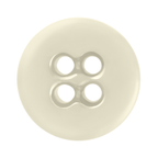 A round, cream-colored Suspender Brace Pant Button with four holes, shown from above on a white background.