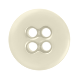 A round, cream-colored Suspender Brace Pant Button with four holes, shown from above on a white background.
