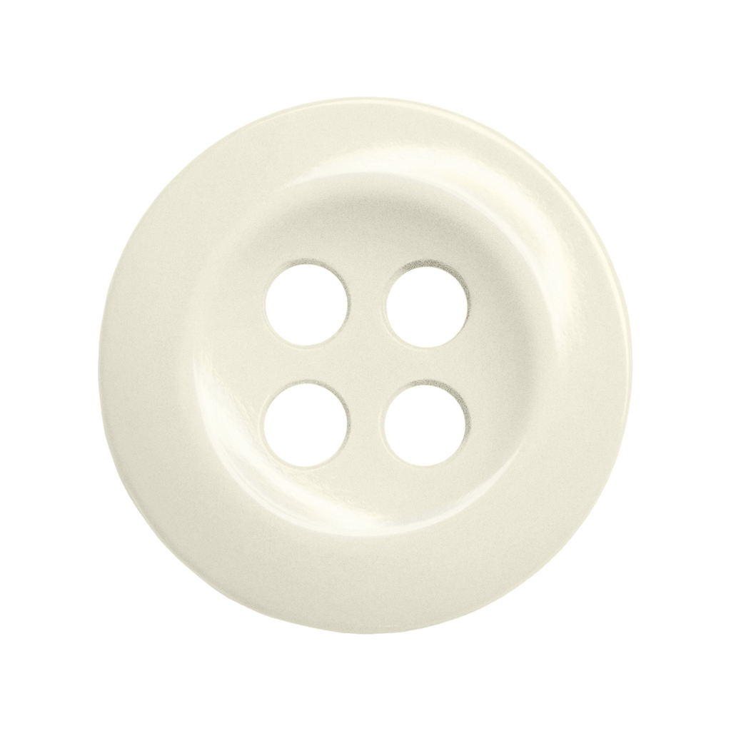 The Work Shirt Buttons 22 Pack features round, off-white, four-hole buttons—perfect for replacing or adding industrial work shirt buttons.