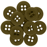 A cluster of Suspender Brace Pant Buttons, dark brown and overlapping in a circular pattern, displayed on a white background.