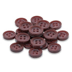 A set of small, round, brown matte-finish Replacement Shirt Buttons from a tailor's kit is displayed on a white background.
