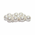 Round Faux Pearl Bridal Trim Buttons with Metal Loop Back