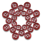 Twenty-one Replacement Shirt Buttons with a matte finish are arranged in a circular pattern on a white background.
