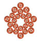 Twenty-one Replacement Shirt Buttons arranged in a star shape on a white background, ideal for adding to any tailor's button kit.