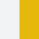 A vertical split with white on the left and mustard yellow on the right, ideal for displaying Tuxedo Shirt Studs and Cufflinks.