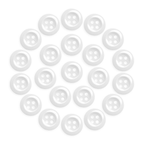 Twenty-two durable Work Shirt Buttons arranged in a circular pattern on a white background.