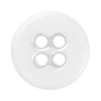 The Suspender Brace Pant Buttons are white, round, four-hole sewing buttons—ideal as classic suspender buttons—shown on a plain white background.