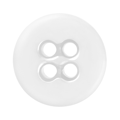 The Suspender Brace Pant Buttons are white, round, four-hole sewing buttons—ideal as classic suspender buttons—shown on a plain white background.