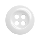 Work Shirt Buttons: White, round, four-hole buttons viewed from above on a white background—perfect for replacing or using on industrial work shirts.