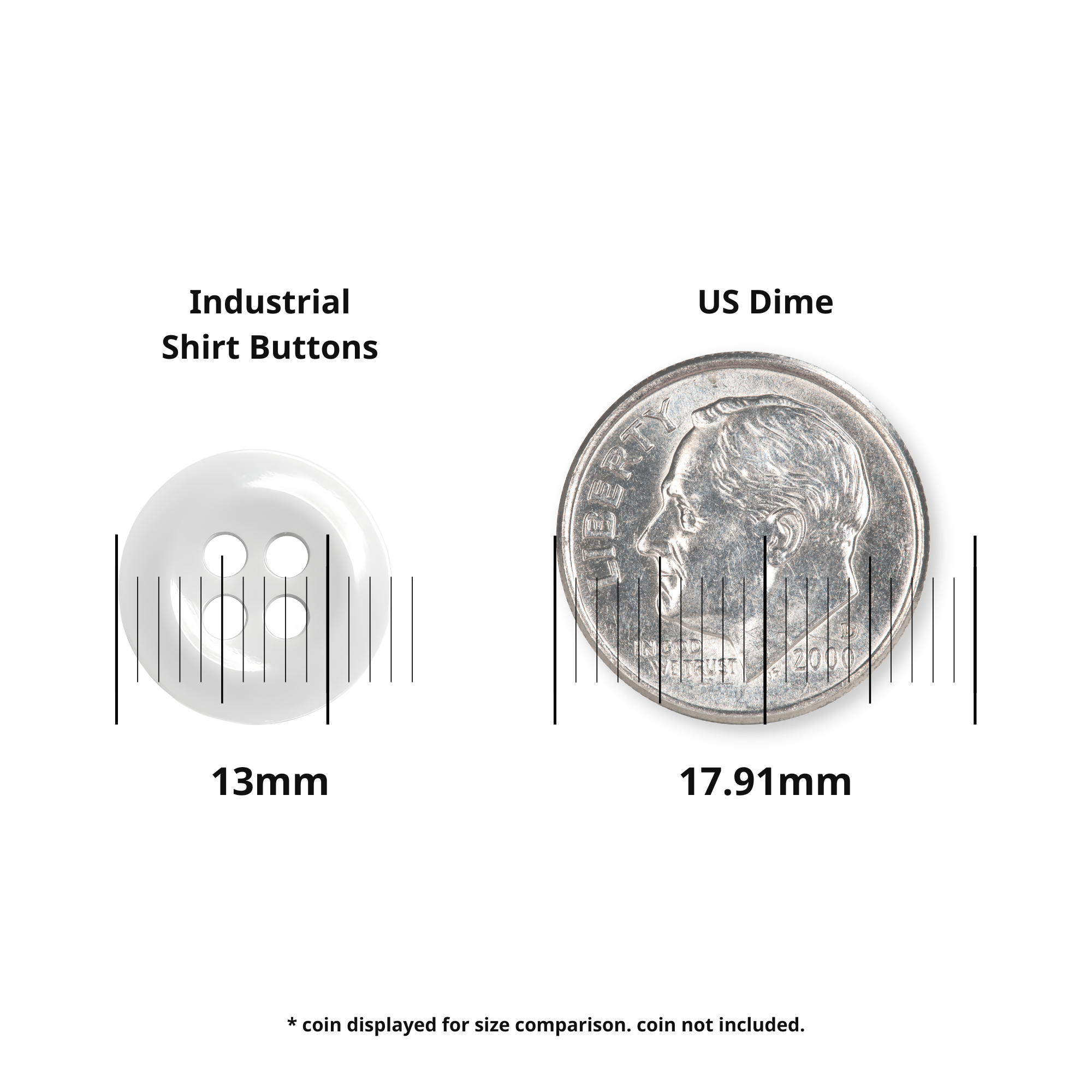 Work Shirt Buttons 12 Pack