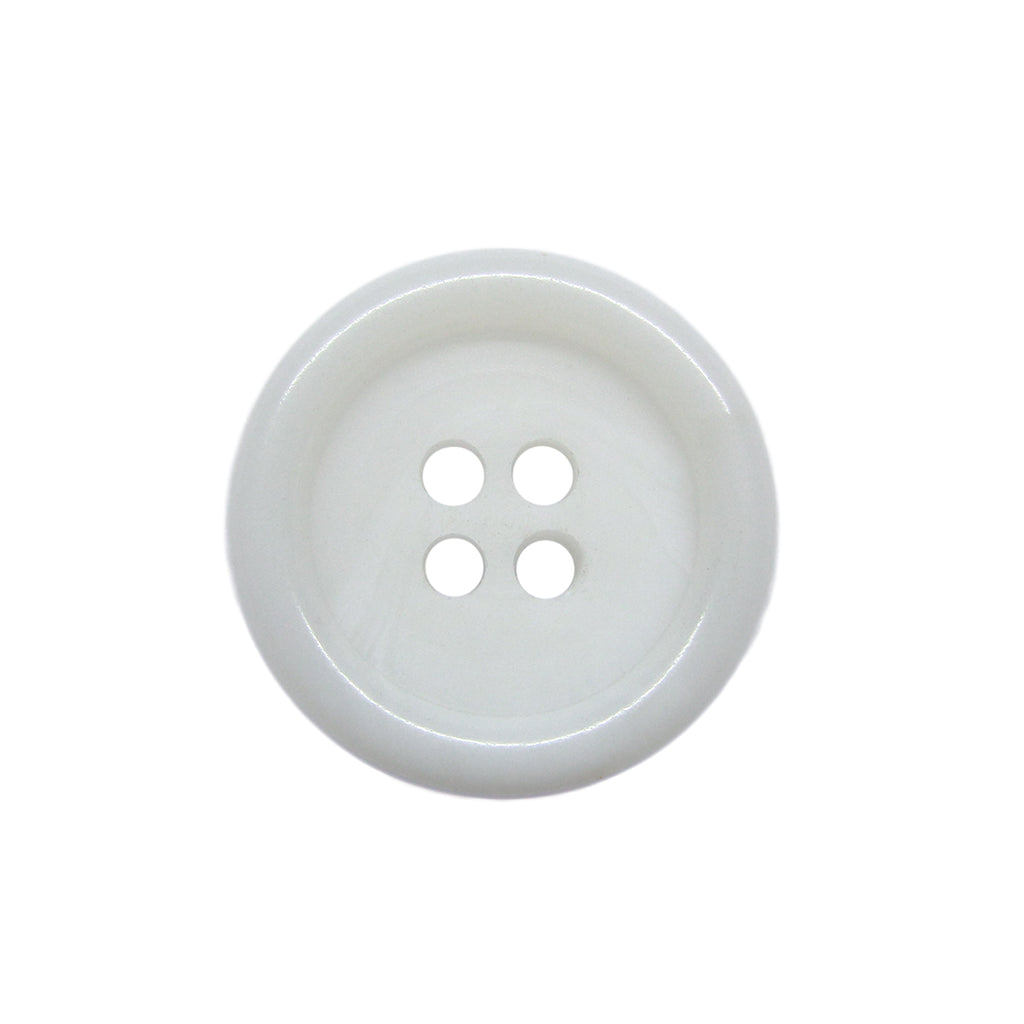 The Luxury Suit Buttons are white, round, four-hole buttons set against a plain white background—ideal for luxury suits or those seeking stylish vegan button options.