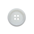 The Luxury Suit Buttons are white, round, four-hole buttons set against a plain white background—ideal for luxury suits or those seeking stylish vegan button options.