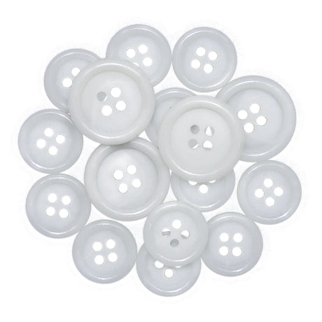 Luxury Suit Buttons: a set of white vegan buttons, ideal for adding a refined touch to any garment.