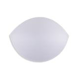 Padded Bra Cup Inserts: White, oval-shaped push-up bra pads with stitched edges, shown on a plain white background.