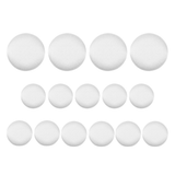 Eleven small and four large round white Tuxedo Suit Buttons, evoking formalwear, are organized in three rows on a white background.