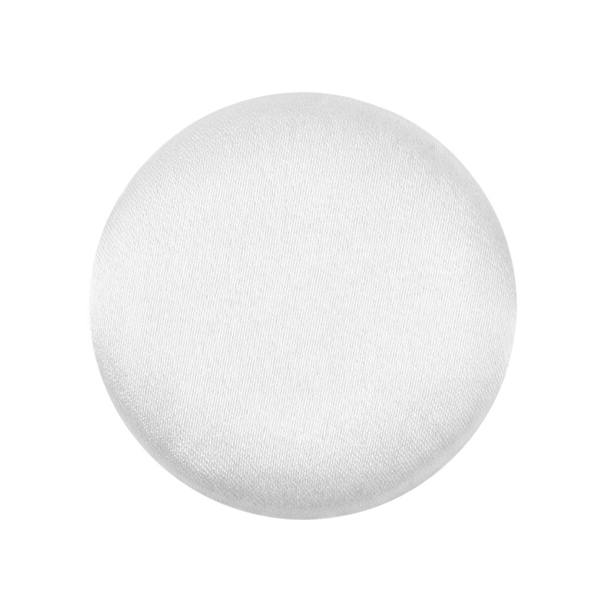 The Tuxedo Suit Buttons are round, white, fabric-covered buttons displayed on a plain white background, echoing the classic design found on formal suit jackets.