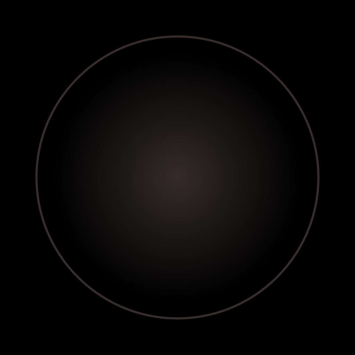 A dark circle with a subtle gradient, centered on a black background, captures the refined elegance of Buffalo Horn Suit Buttons.