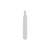 A single Collar Stay in white plastic, ideal for dependable shirt collar support, shown on a simple white background.